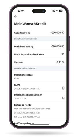 Smartphone Screenshot - MeinWunschKredit