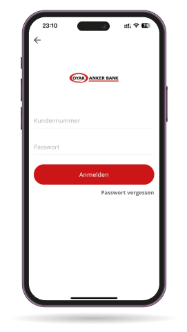 Smartphone Screenshot - Anmeldung